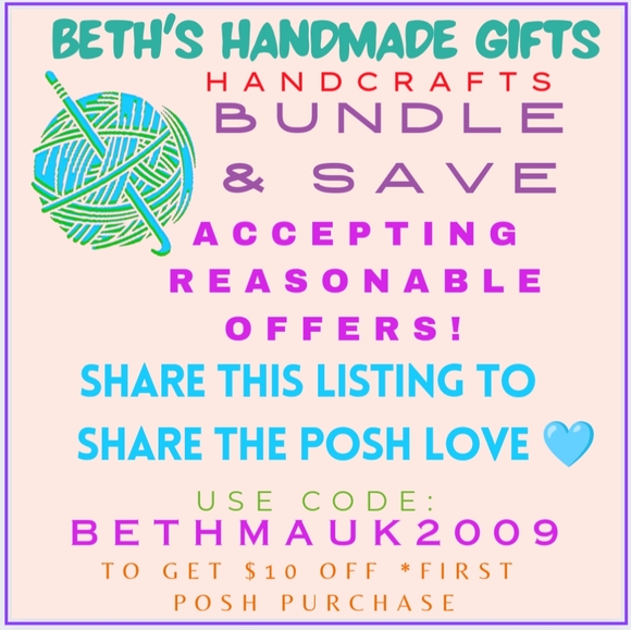 NEW ID Card Holder Credit Badge Key Chain Crochet HANDCRAFTED - Picture 5 of 5